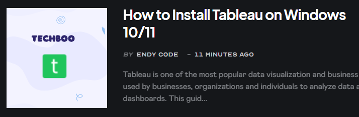 How to Install Tableau on Windows 10/11