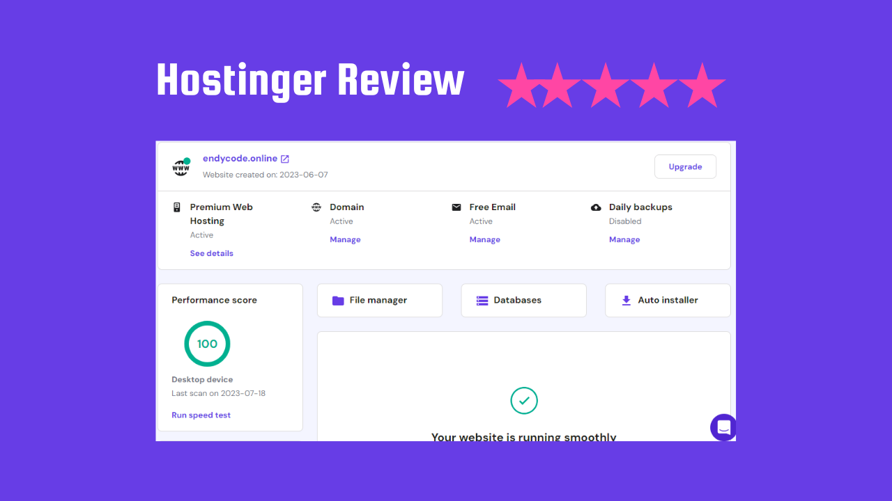 Hostinger Shared Hosting Review 2024